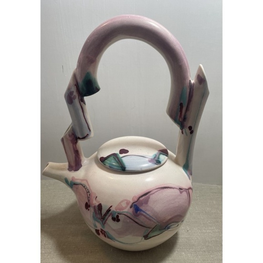 Japanese‎ Inspired Pottery Teapot 1990's - Picture 2 of 5